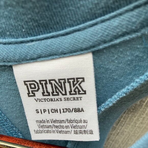 PINK S Victoria’s Secret Teal Racer Back Workout Tank Top - Picture 3 of 10